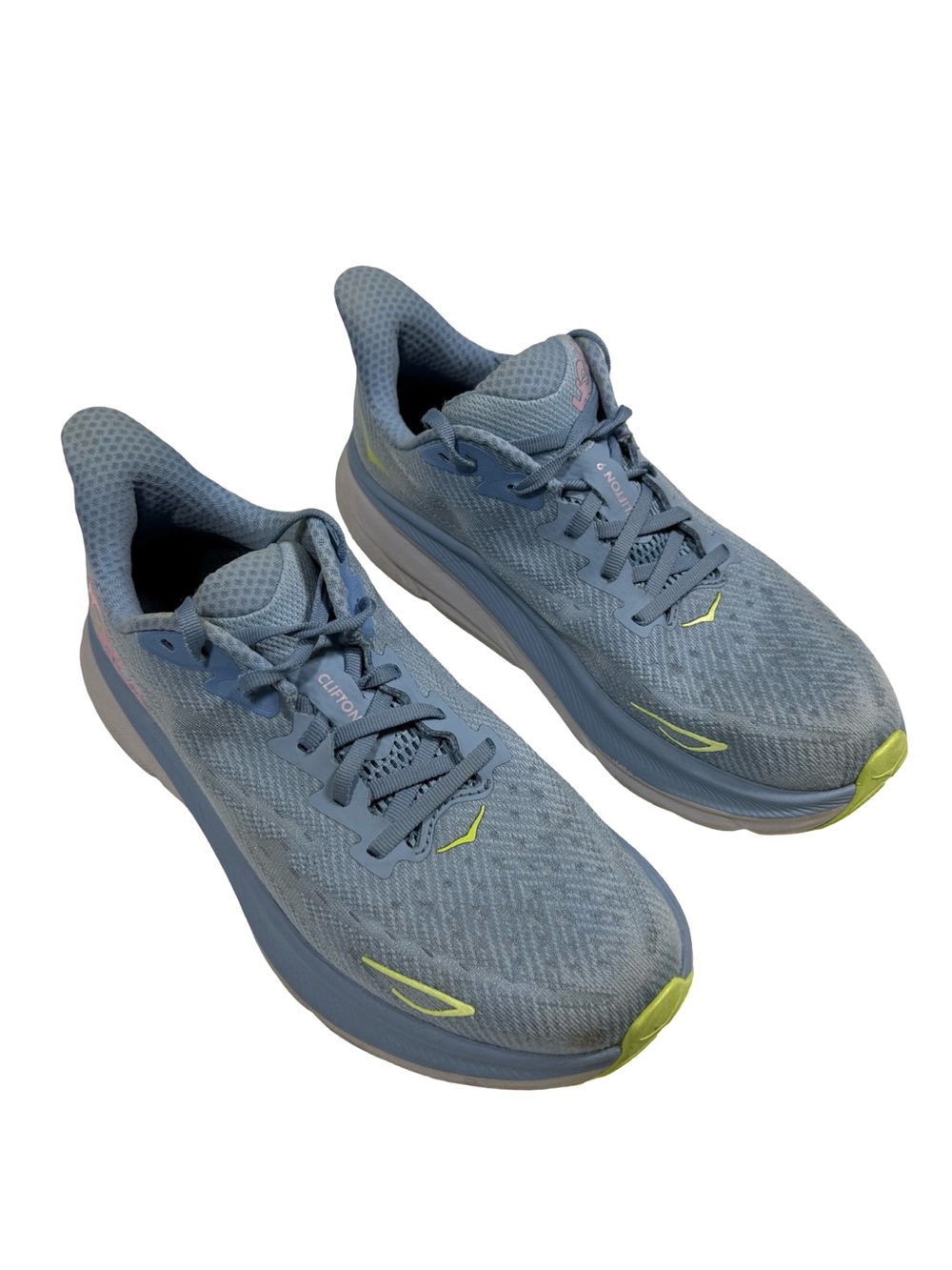 Hoka One One Clifton 9 Womens 9 B Shoes Blue Sneaker 1127896 DNK Running Walking